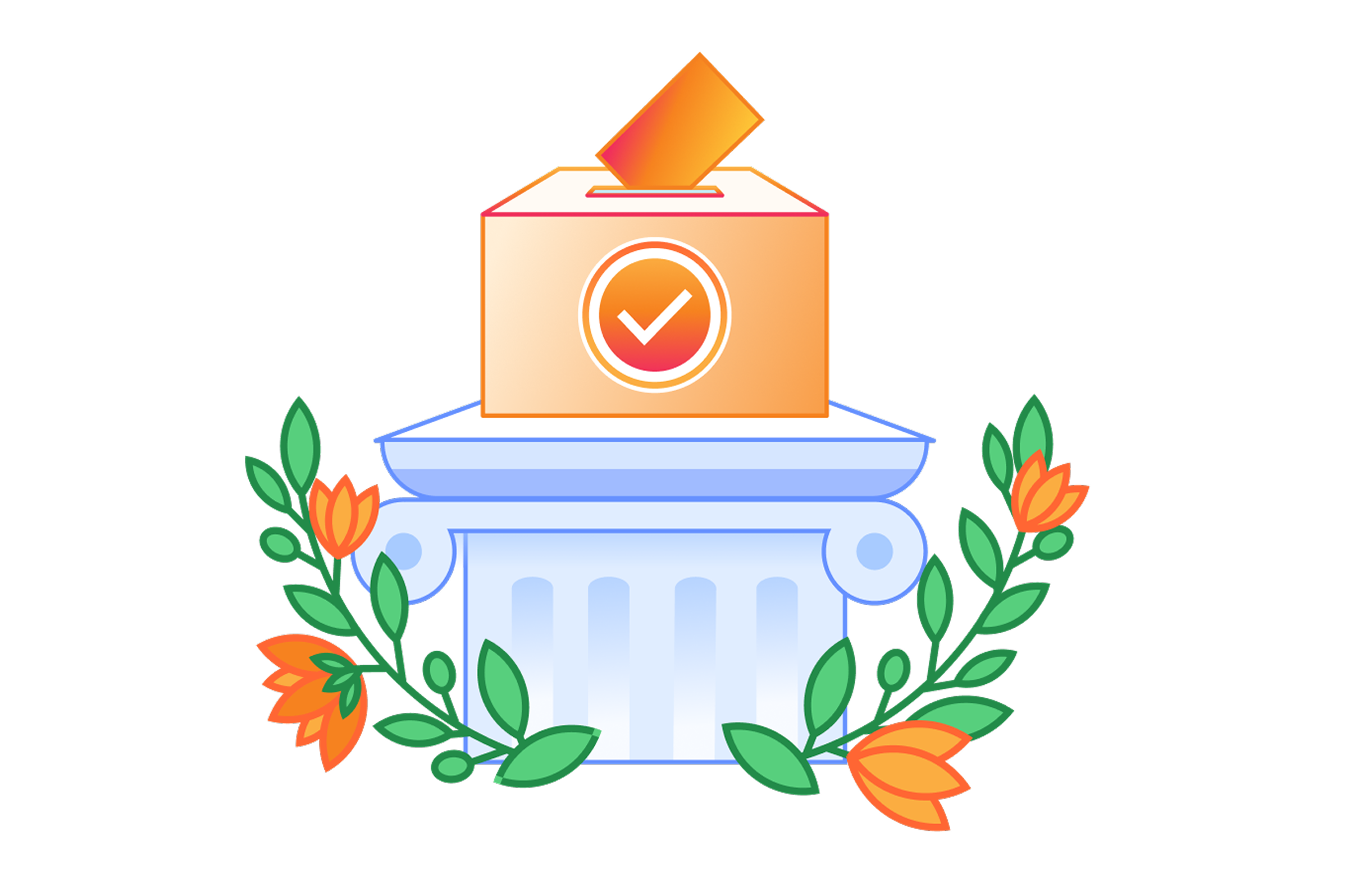 Athenian Project ballot box illustration